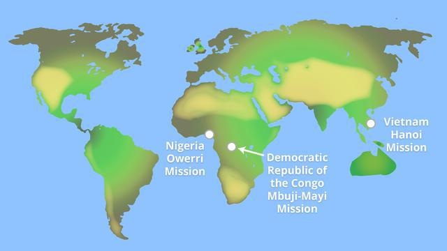 Nouvelles missions en Afrique et en Asie